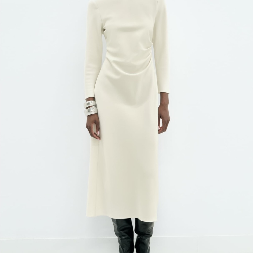 ZARA Crepe Midi Dress - Picture 5 of 12
